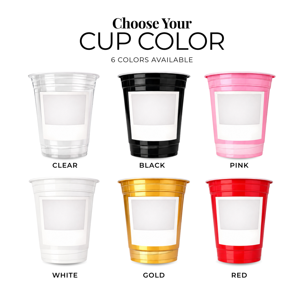 Custom Photo Party Cups | Personalized 16 oz Plastic Cups