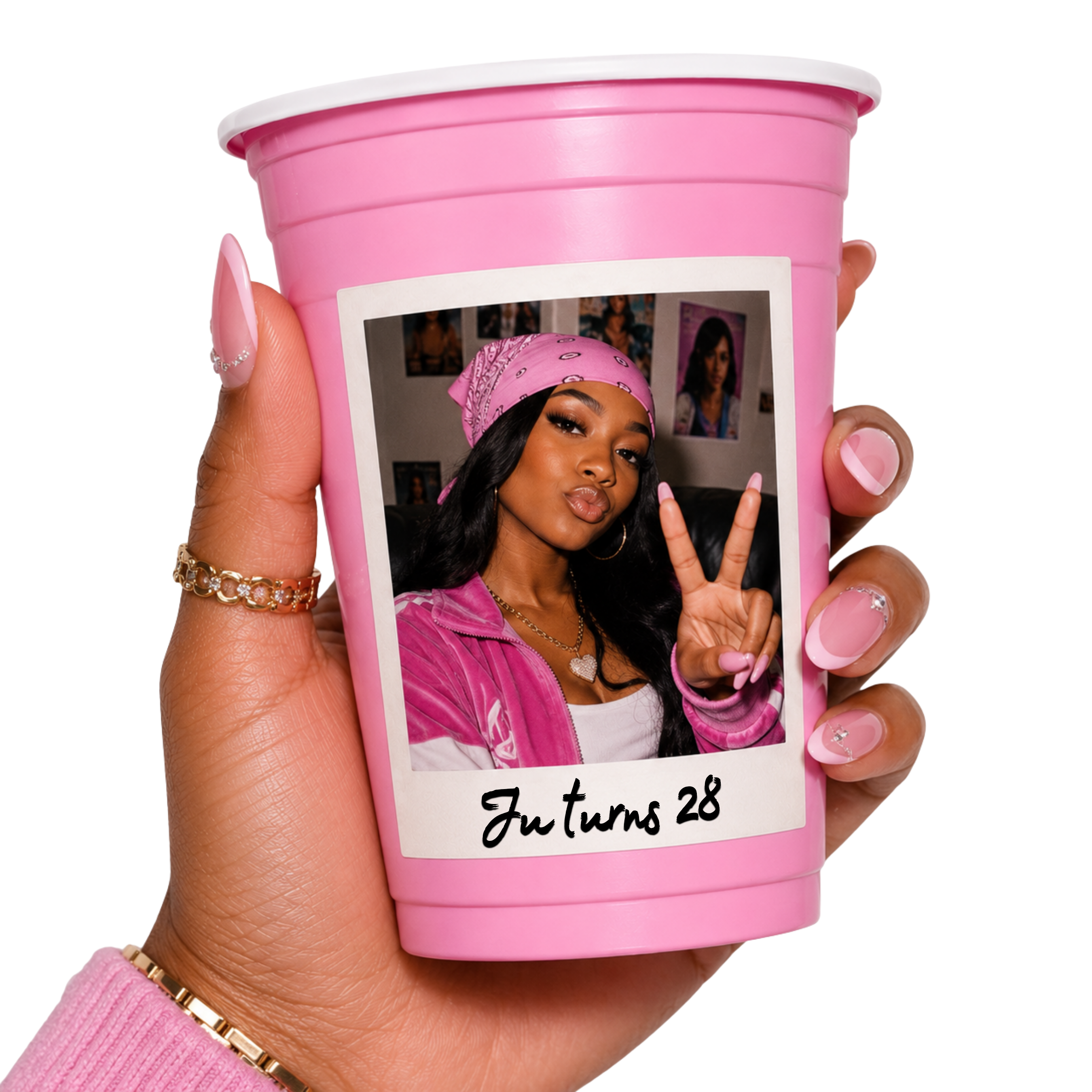 Custom Photo Party Cups | Personalized 16 oz Plastic Cups