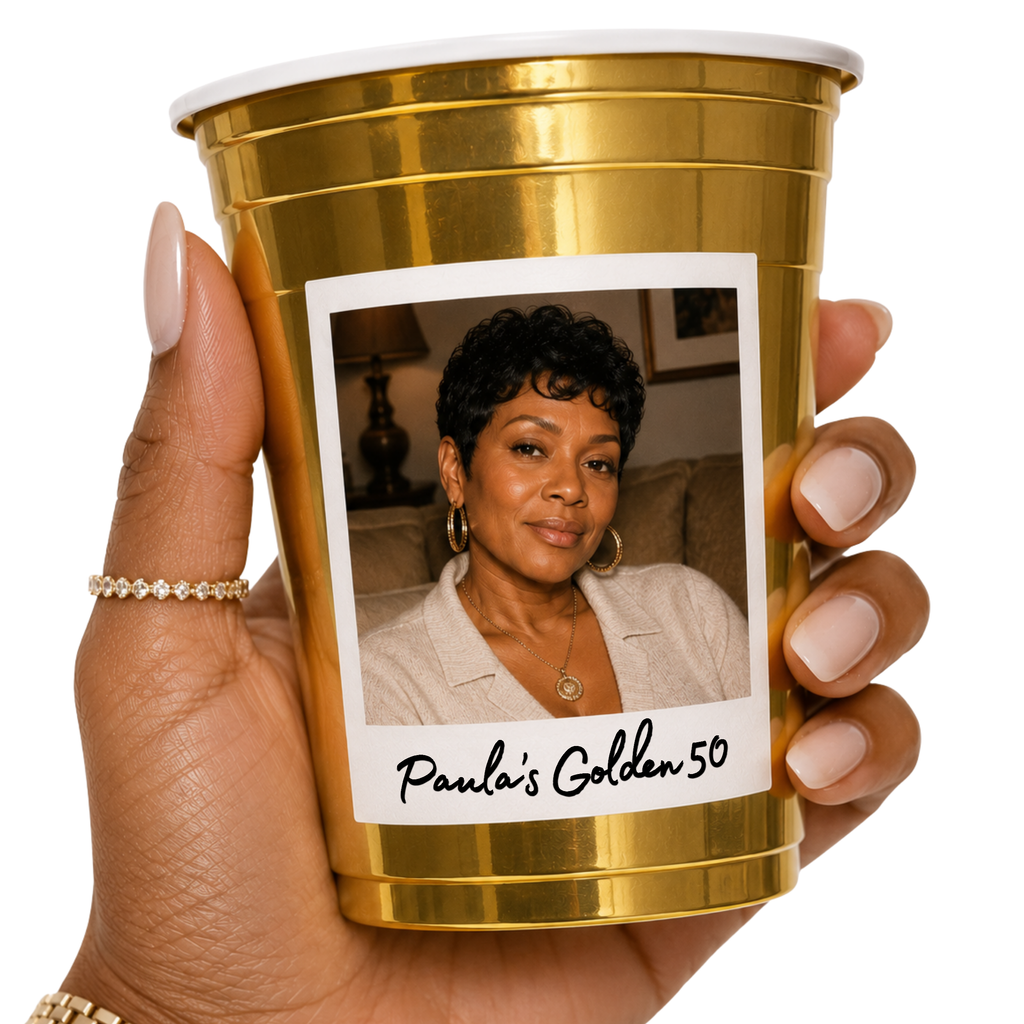 Custom Photo Party Cups | Personalized 16 oz Plastic Cups