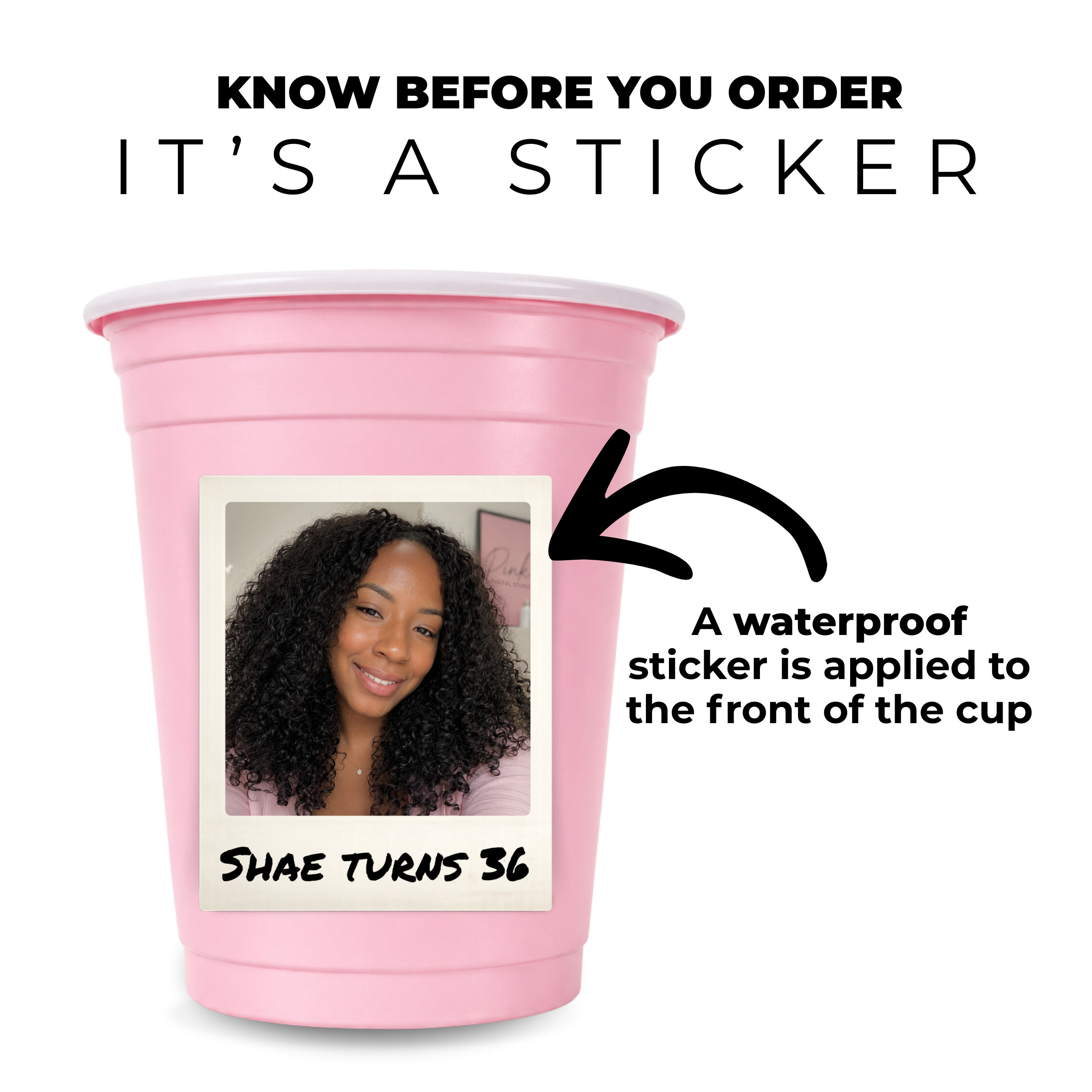 Custom Photo Party Cups | Personalized 16 oz Plastic Cups